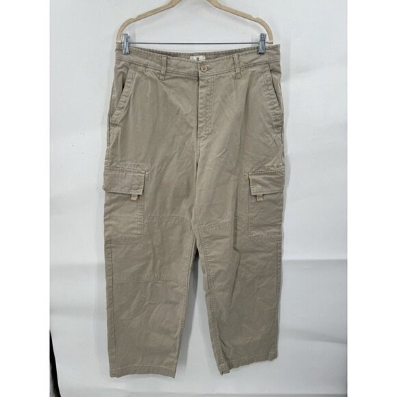 GAP Cargo Heavyweight Pant Men 35/32 Tan Y2K Retro Grunge Gorpcore Baggy 2008 - Picture 1 of 10